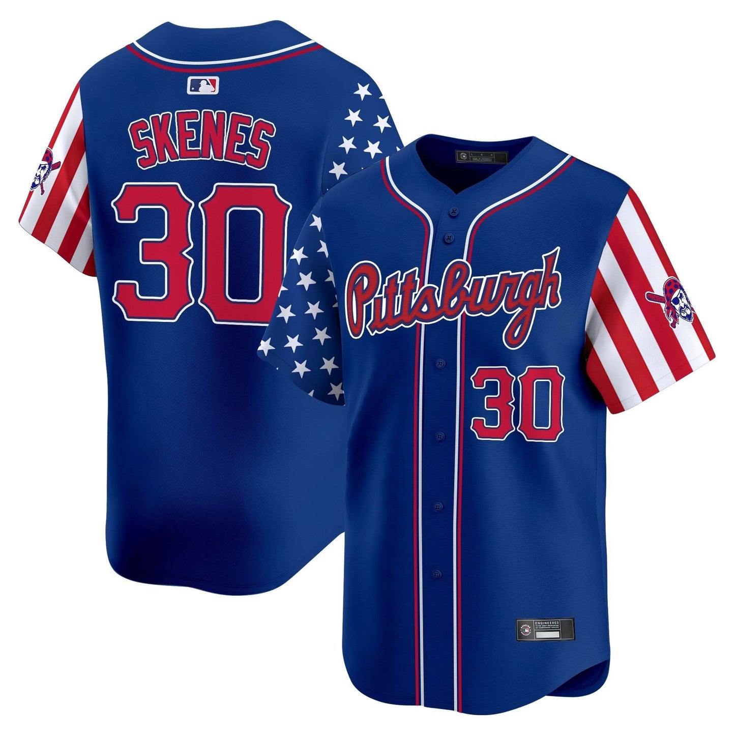 Pittsburgh Pirates 2025 Independence Day Vapor Premier Limited Jersey - All Stitched