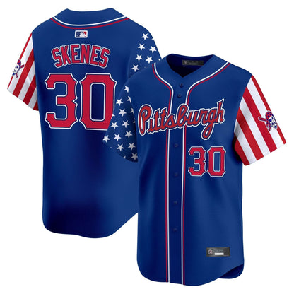 Pittsburgh Pirates 2025 Independence Day Vapor Premier Limited Jersey - All Stitched