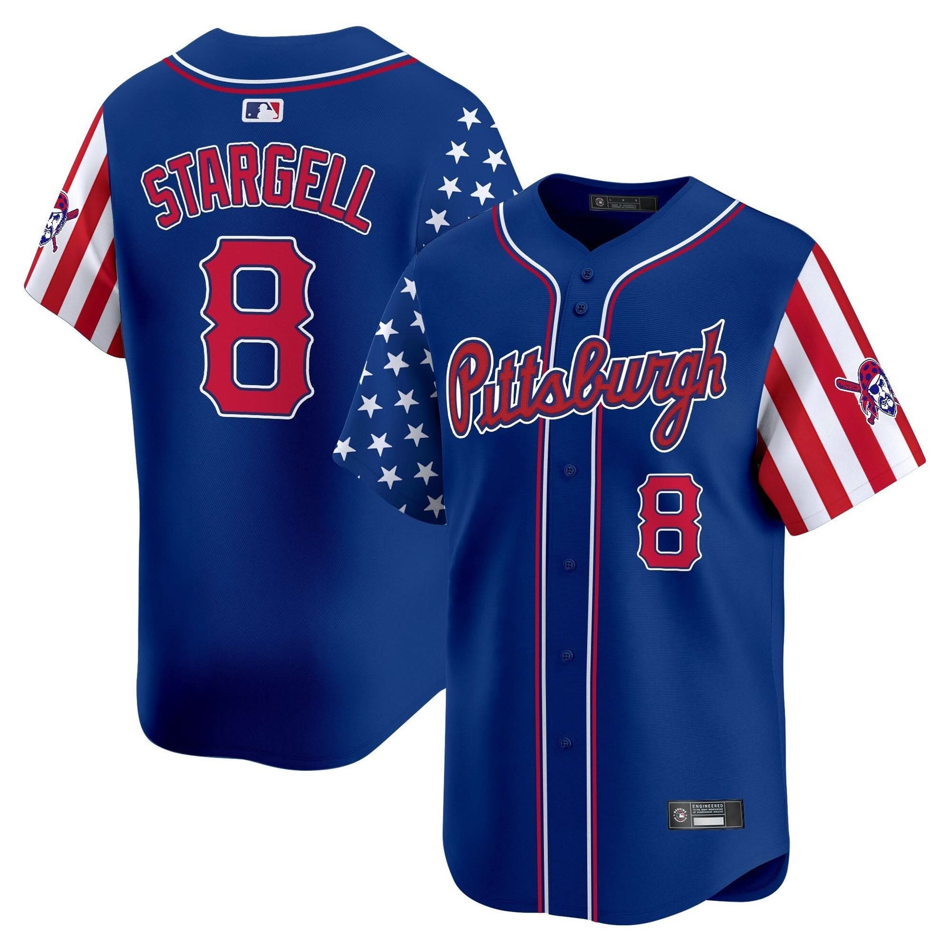 Pittsburgh Pirates 2025 Independence Day Vapor Premier Limited Jersey - All Stitched