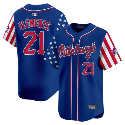 Pittsburgh Pirates 2025 Independence Day Vapor Premier Limited Jersey - All Stitched