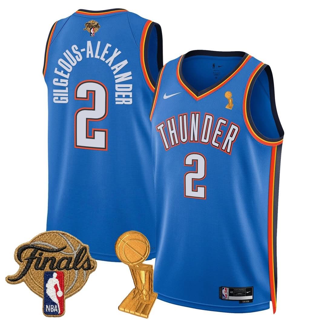 OKC Thunder 24/25 Jersey - Trophy + Final Patch -  All Stitched