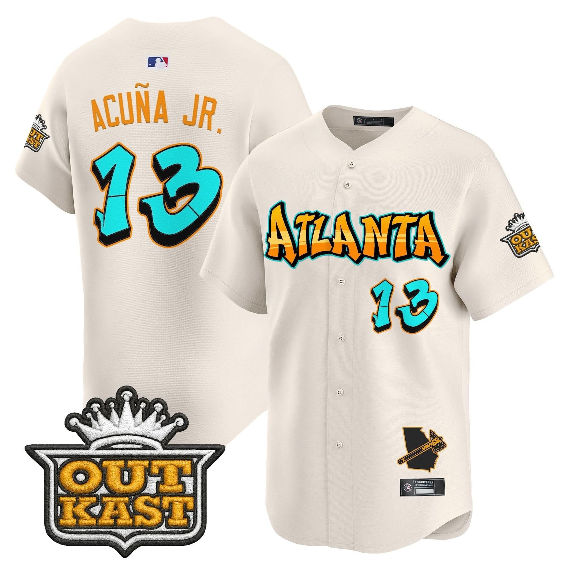 Atlanta Braves 'Graffiti A-Town Edition' Vapor Premier Limited Jersey - All Stitched