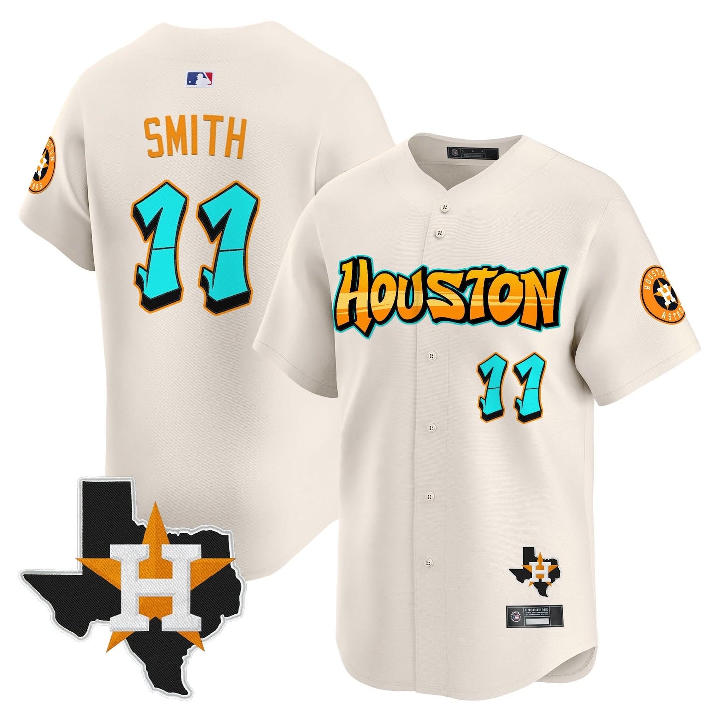 Houston Astros 'Graffiti H-Town Edition' Vapor Premier Limited Jersey - All Stitched