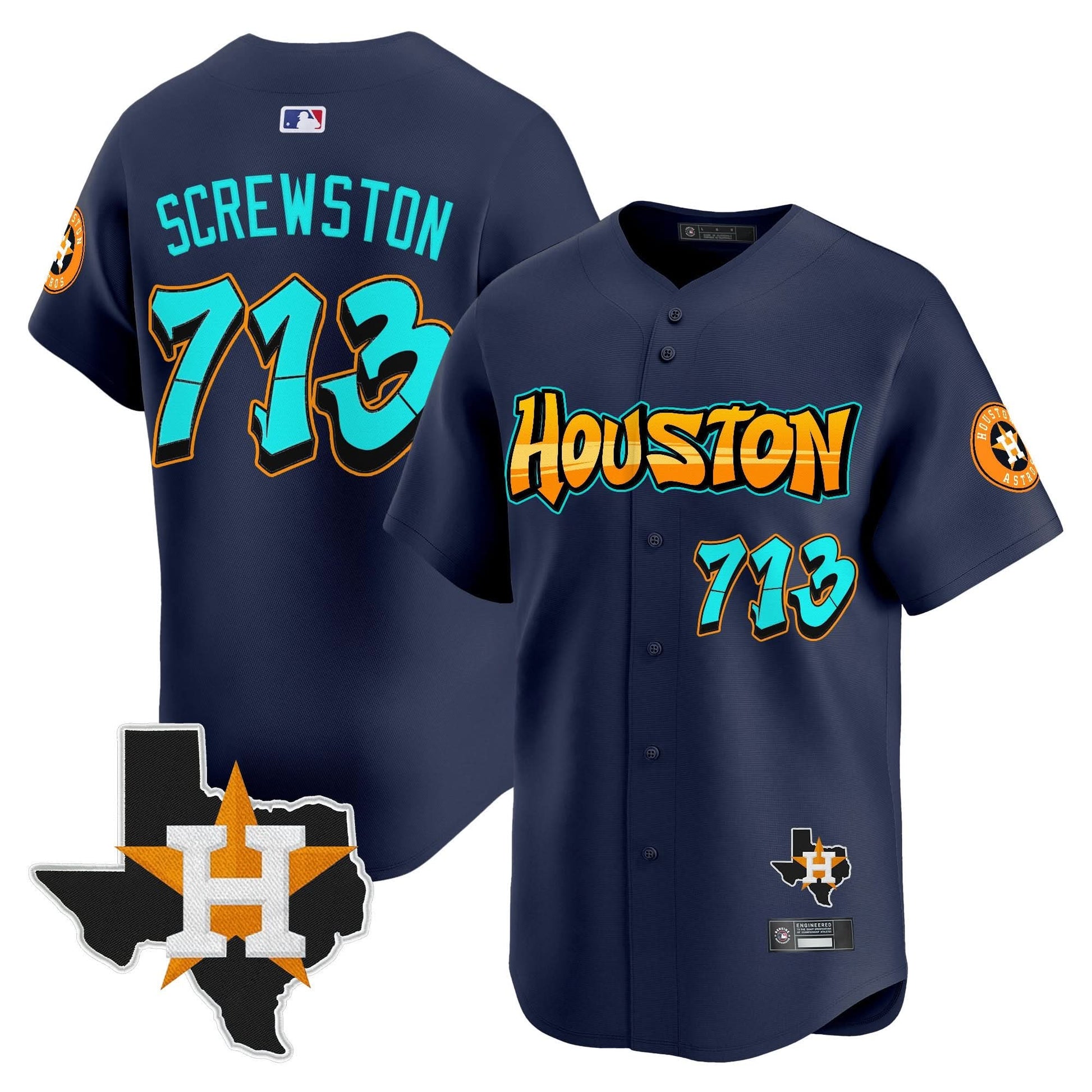 Houston Astros 'Graffiti H-Town Edition' Vapor Premier Limited Jersey - All Stitched
