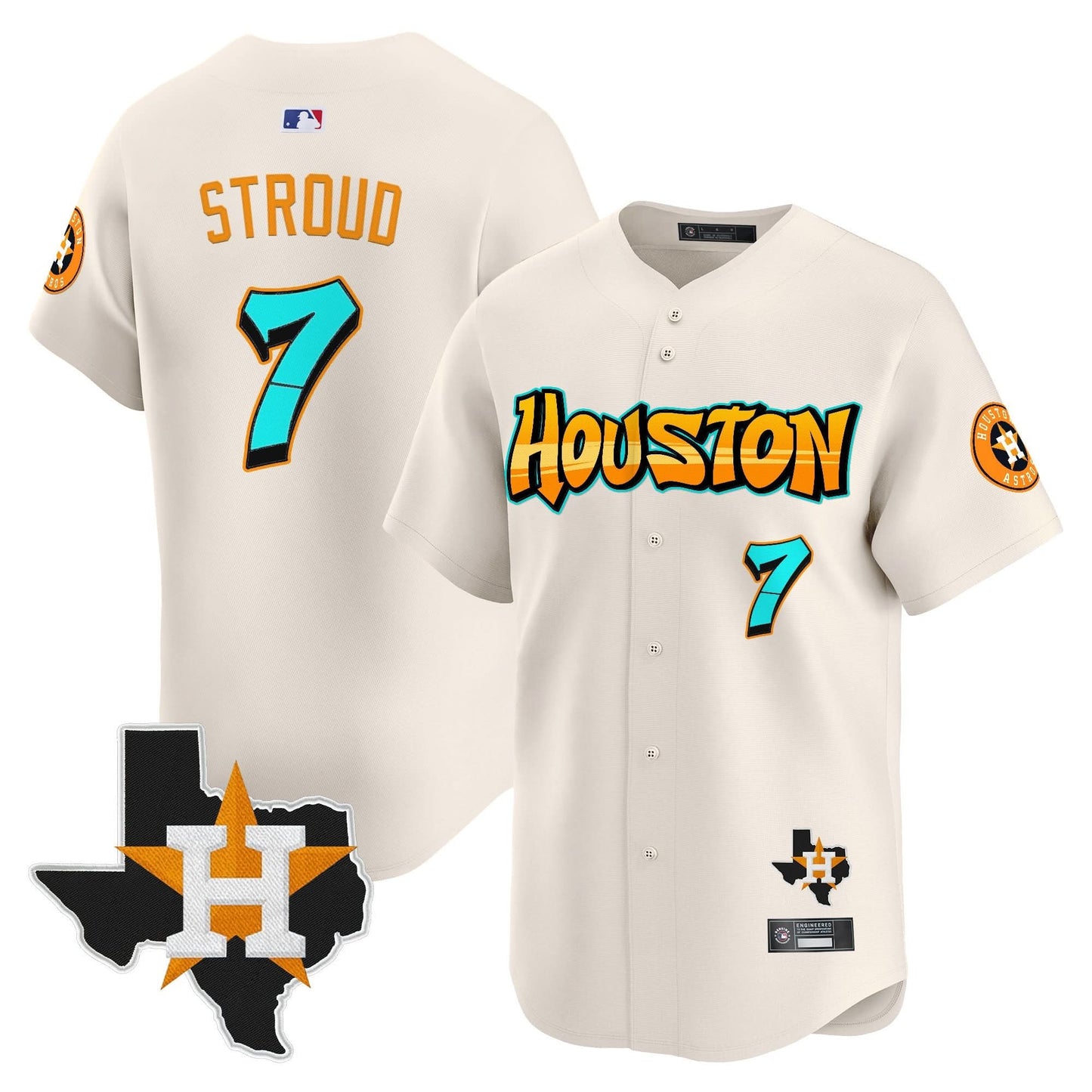 Houston Astros 'Graffiti H-Town Edition' Vapor Premier Limited Jersey - All Stitched