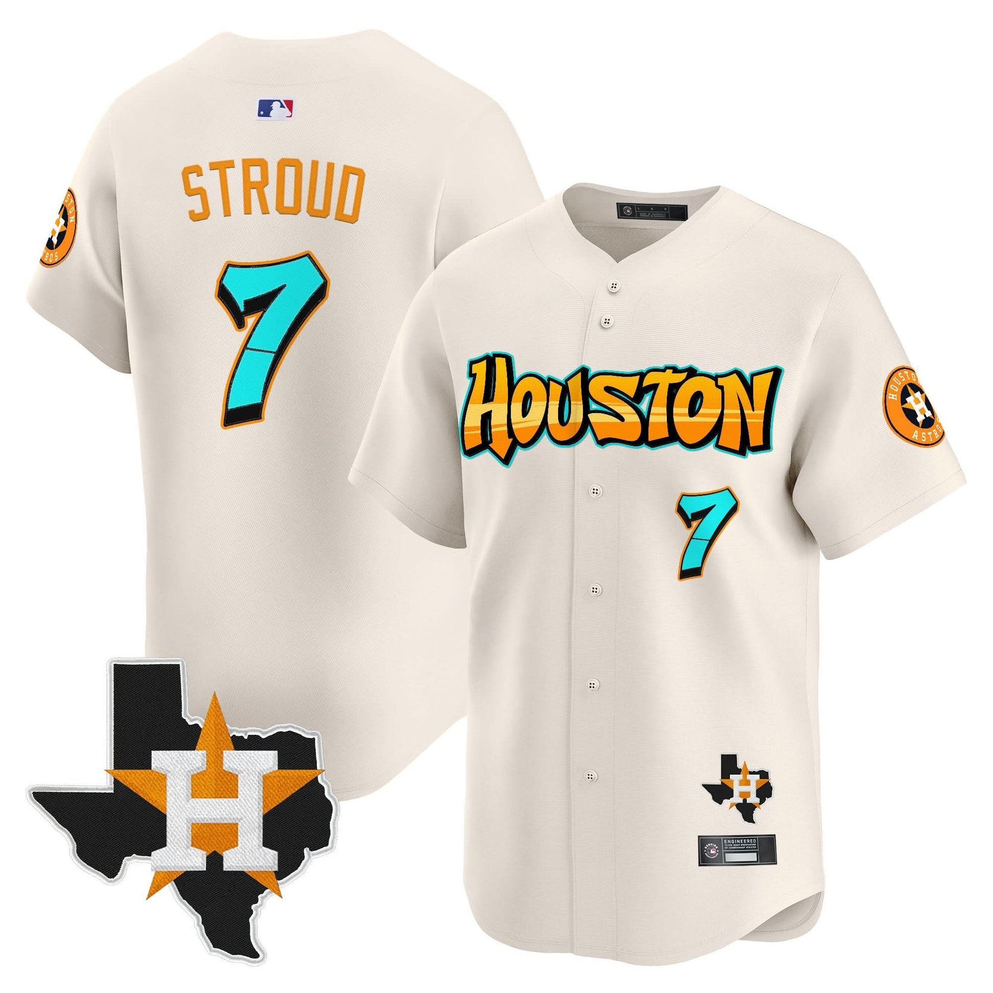 Houston Astros 'Graffiti H-Town Edition' Vapor Premier Limited Jersey - All Stitched