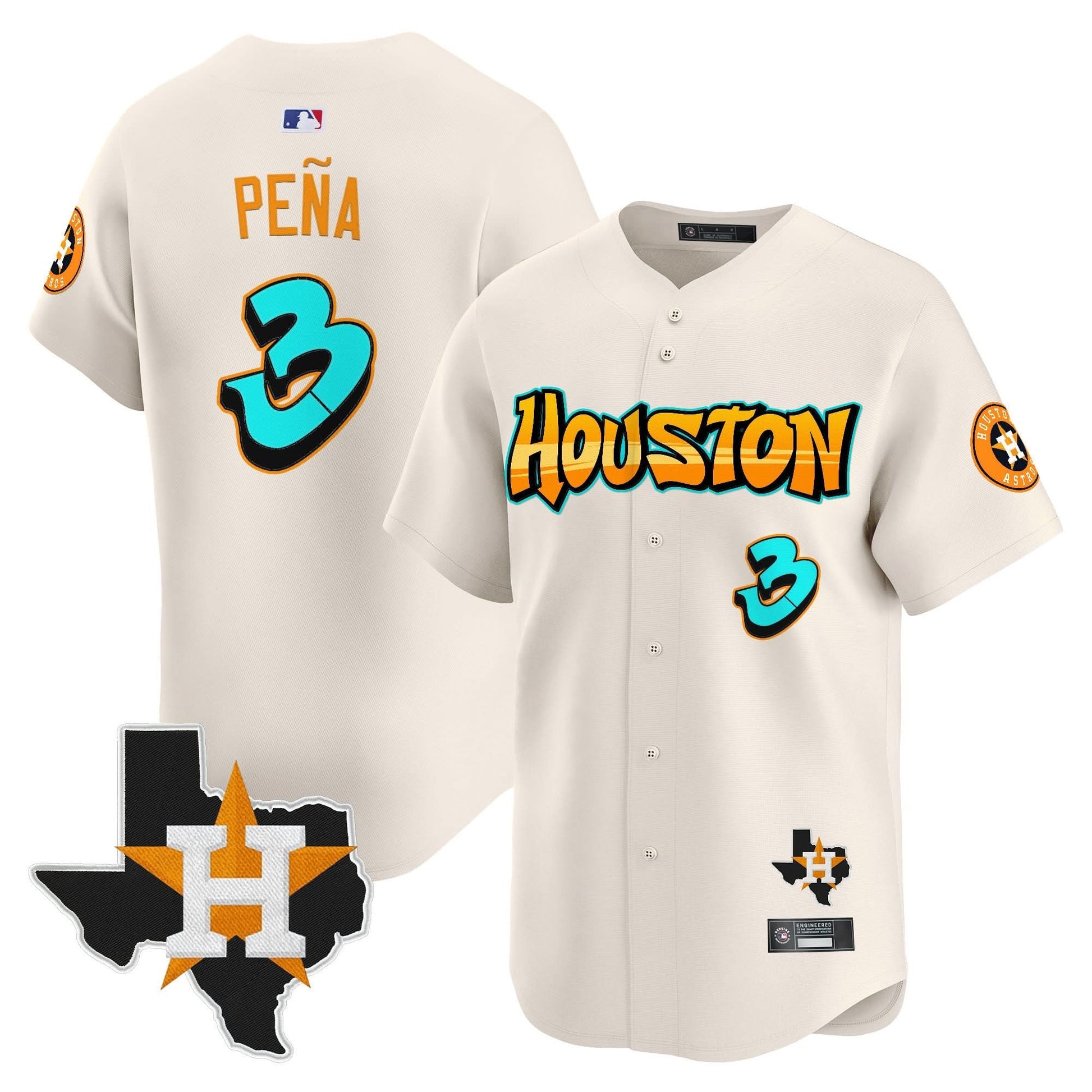 Houston Astros 'Graffiti H-Town Edition' Vapor Premier Limited Jersey - All Stitched