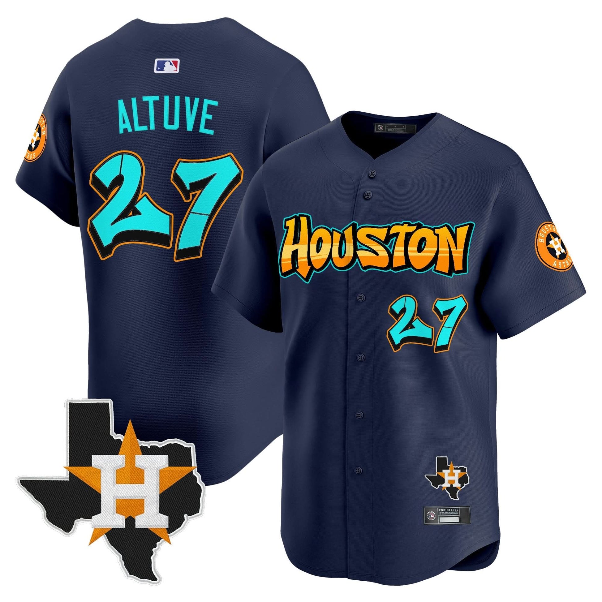 Houston Astros 'Graffiti H-Town Edition' Vapor Premier Limited Jersey - All Stitched