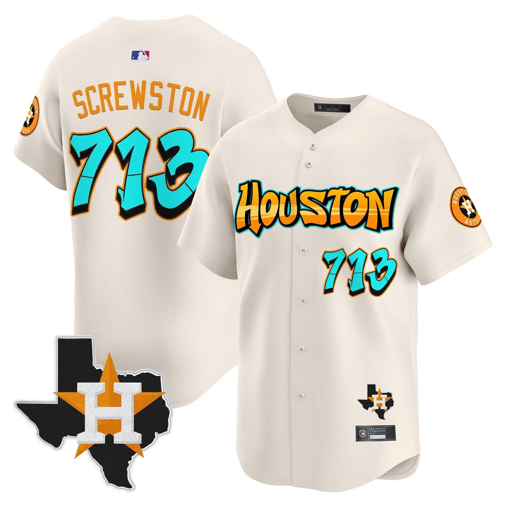 Houston Astros 'Graffiti H-Town Edition' Vapor Premier Limited Jersey - All Stitched