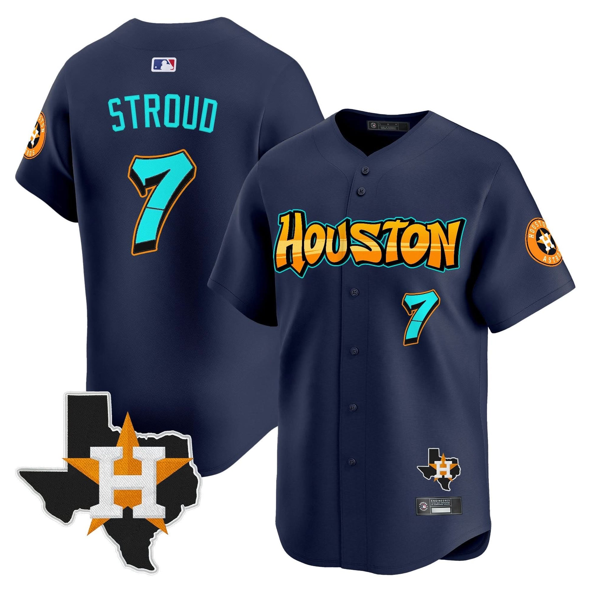 Houston Astros 'Graffiti H-Town Edition' Vapor Premier Limited Jersey - All Stitched