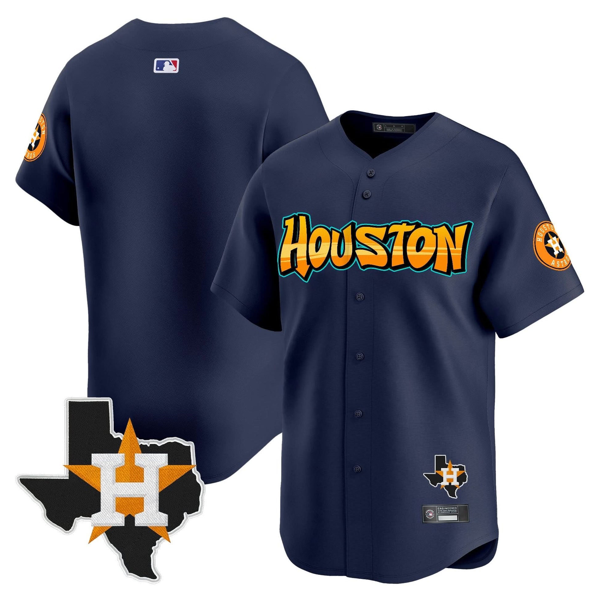 Houston Astros 'Graffiti H-Town Edition' Vapor Premier Limited Jersey - All Stitched