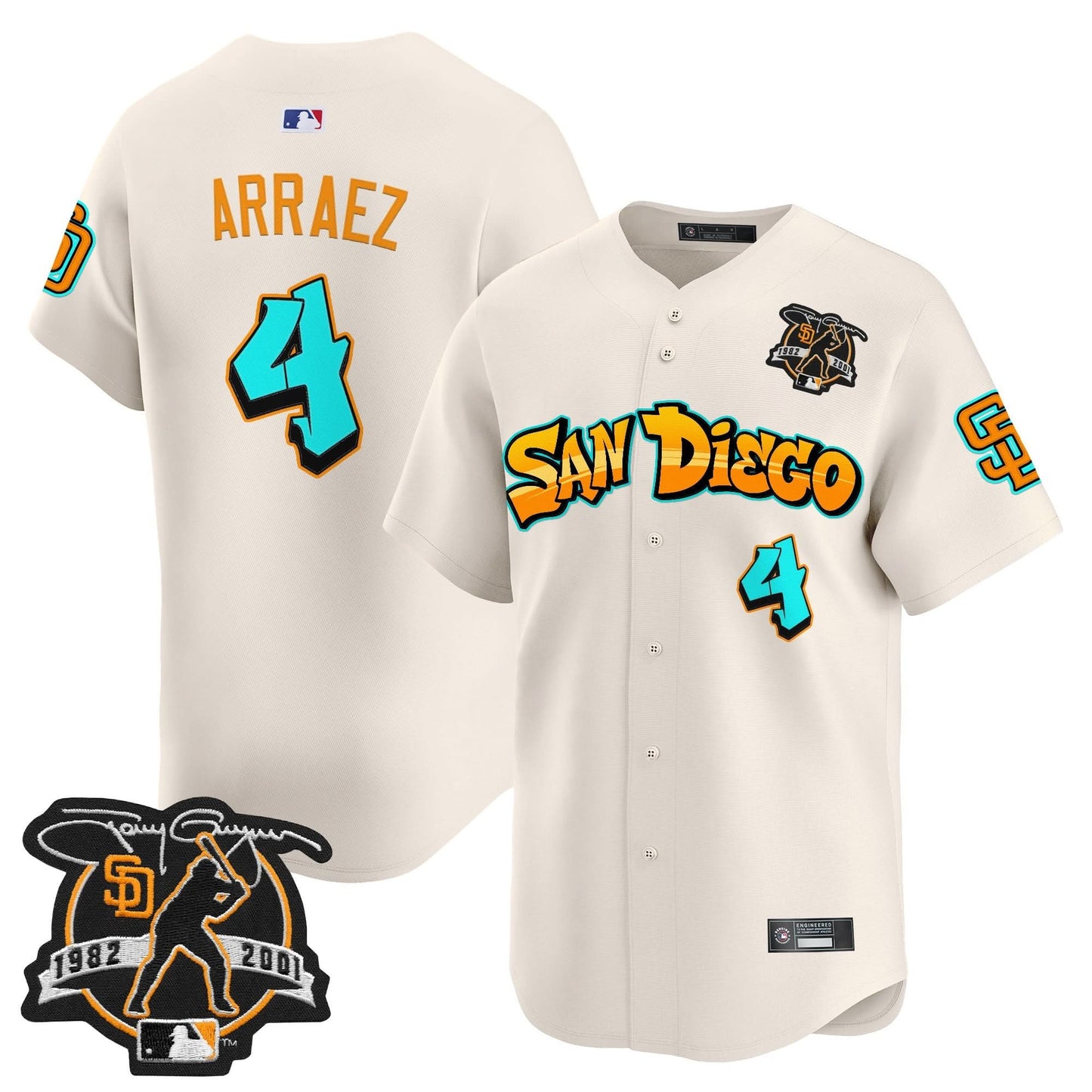 San Diego Padres 'Graffiti Barrio Edition' Vapor Premier Limited Jersey - All Stitched
