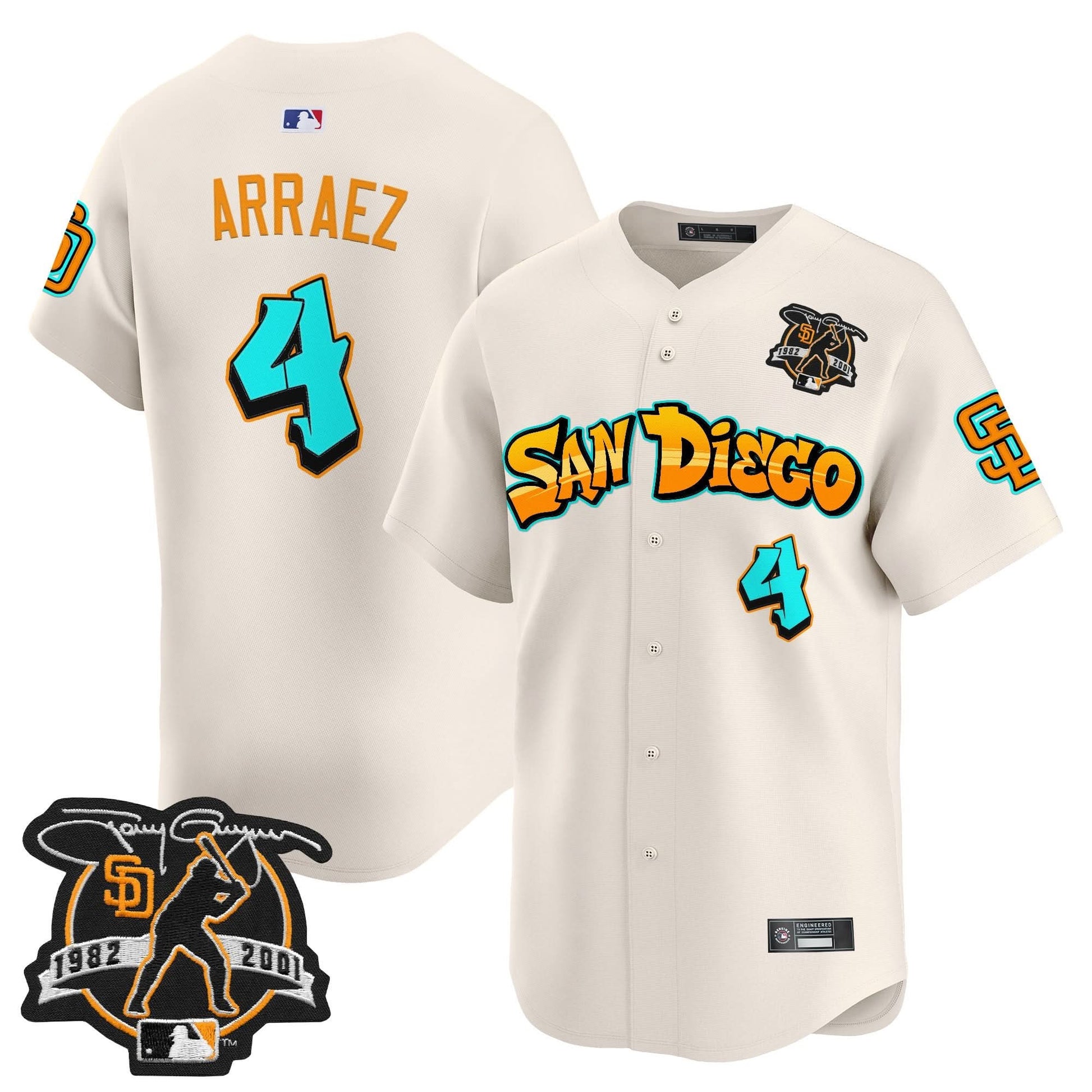 San Diego Padres 'Graffiti Barrio Edition' Vapor Premier Limited Jersey - All Stitched