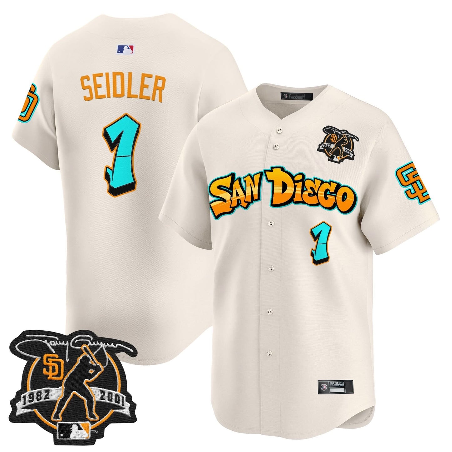 San Diego Padres 'Graffiti Barrio Edition' Vapor Premier Limited Jersey - All Stitched