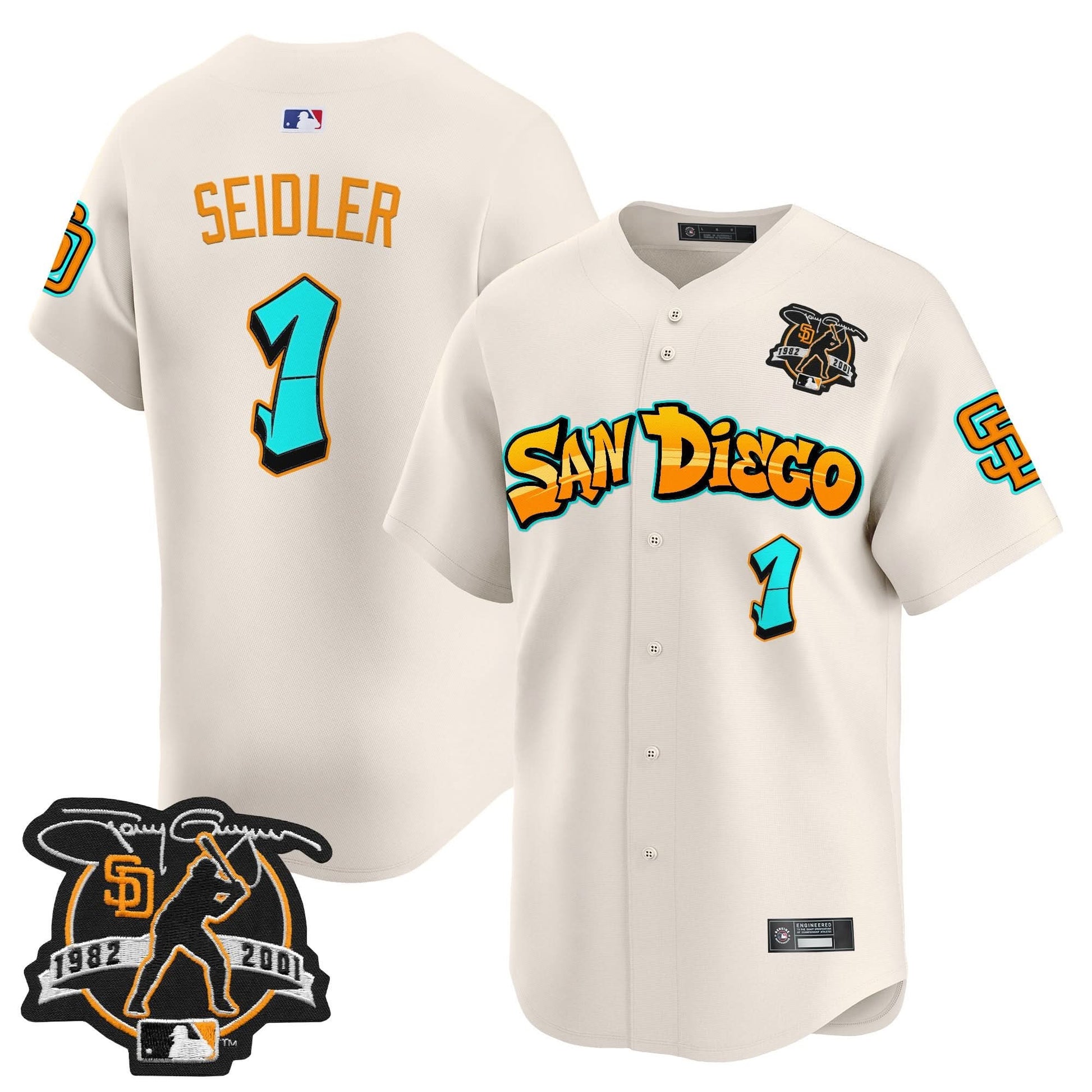 San Diego Padres 'Graffiti Barrio Edition' Vapor Premier Limited Jersey - All Stitched