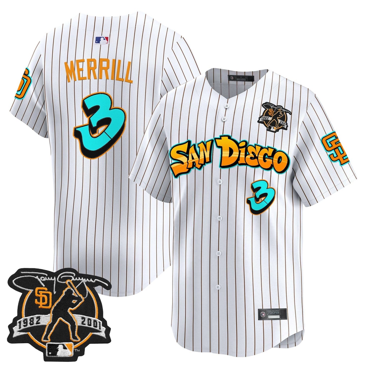 San Diego Padres 'Graffiti Barrio Edition' Vapor Premier Limited Jersey - All Stitched