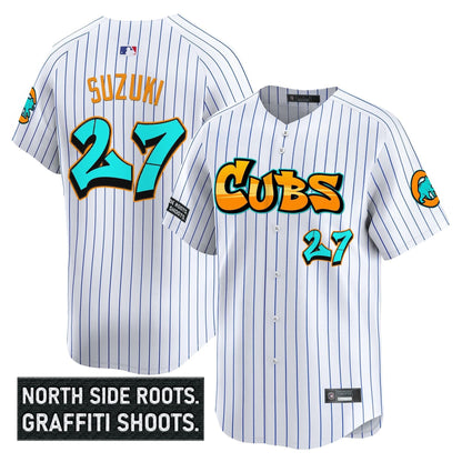 Chicago Cubs 'Graffiti North Side Edition' Vapor Premier Limited Jersey - All Stitched