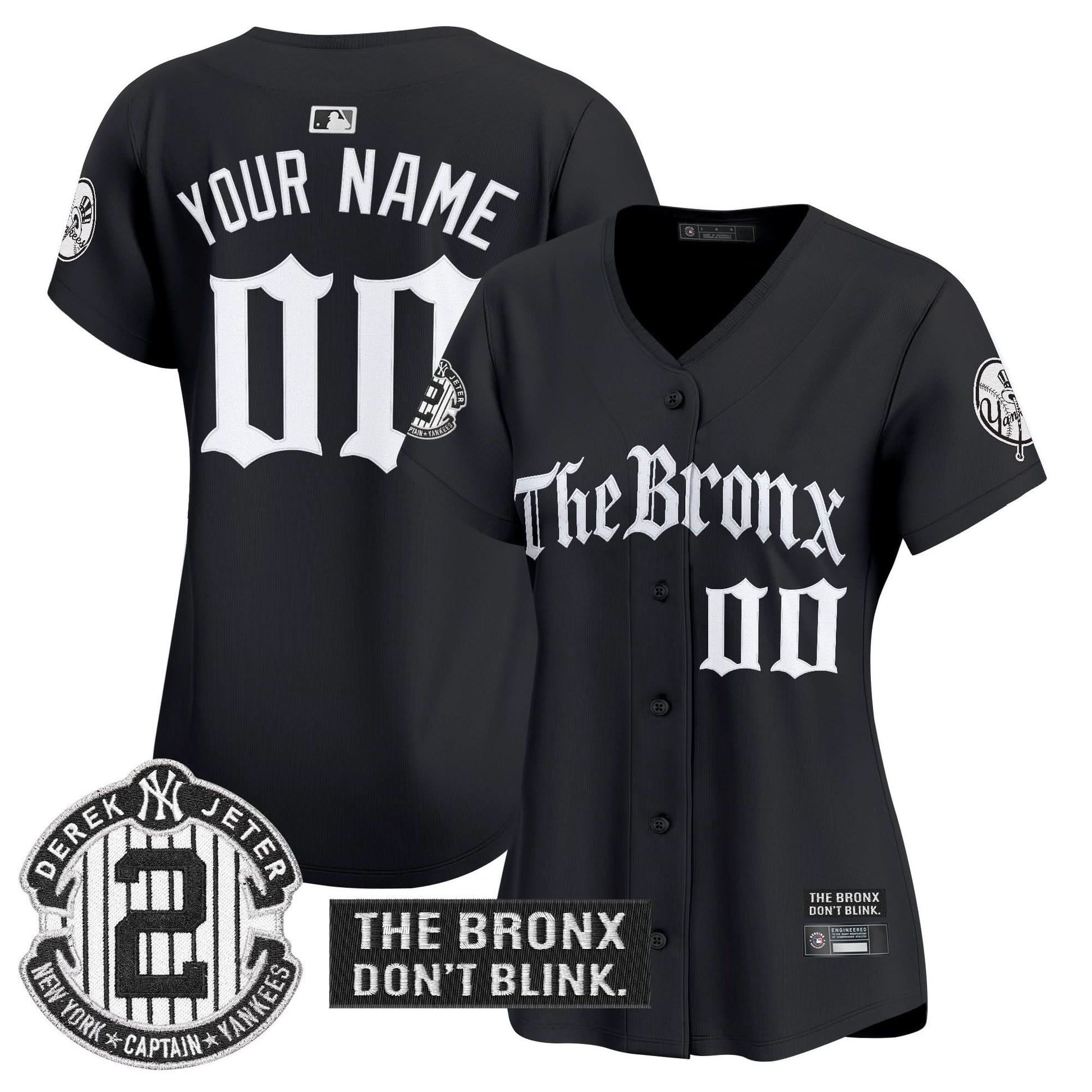 Yankees 'The Bronx - Gothic Ink Drop Edition' Vapor Premier Limited Custom Jersey - All Stitched
