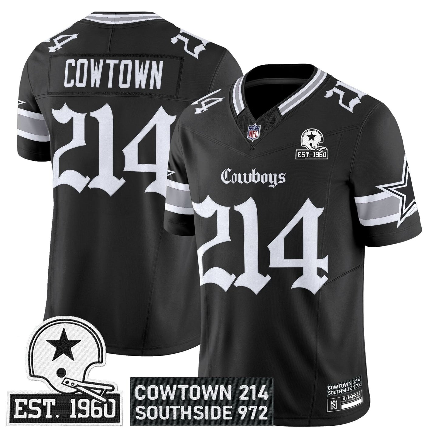 Dallas Cowboys 'Gothic Lone Star Edition' Vapor Limited Jersey - All Stitched