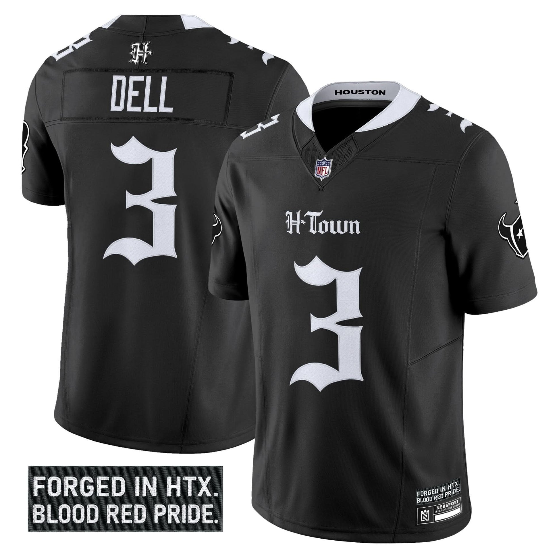 Houston Texans 'Gothic Lone Star Shadows Edition' Vapor Limited Jersey - All Stitched