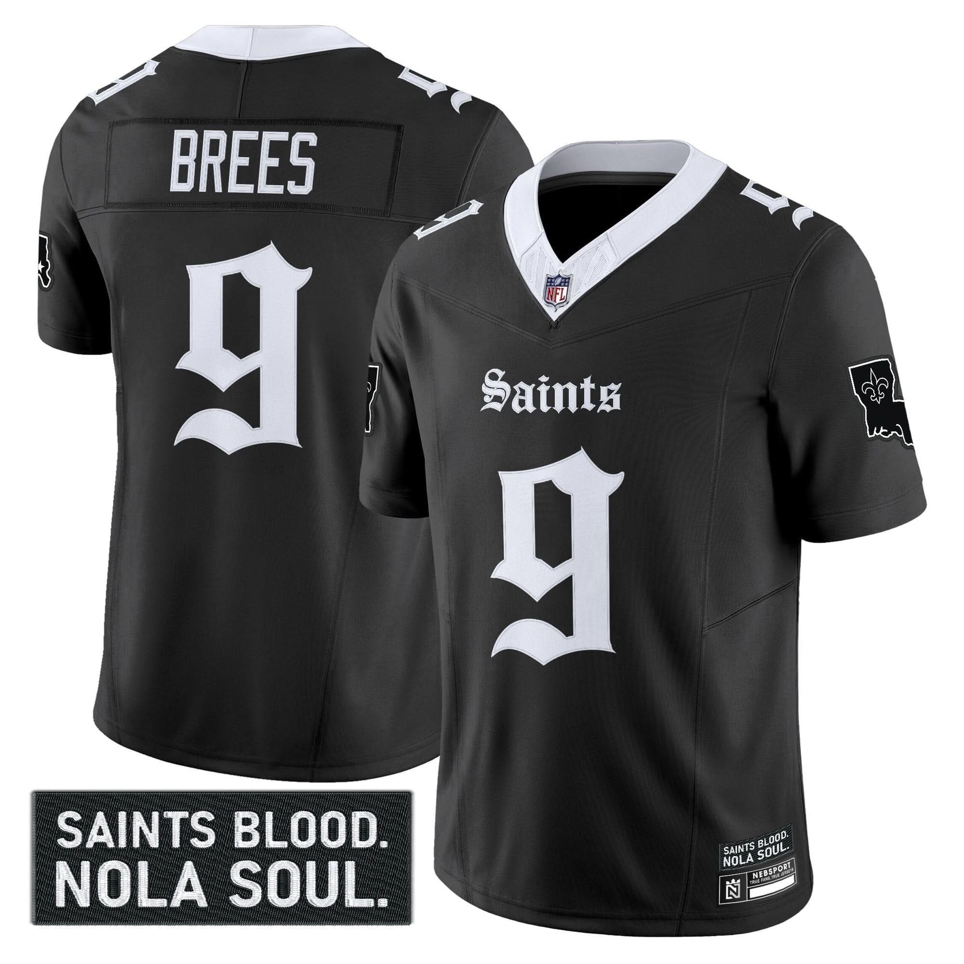 New Orleans Saints 'Gothic Vieux Carré Edition' Vapor Jersey - All Stitched