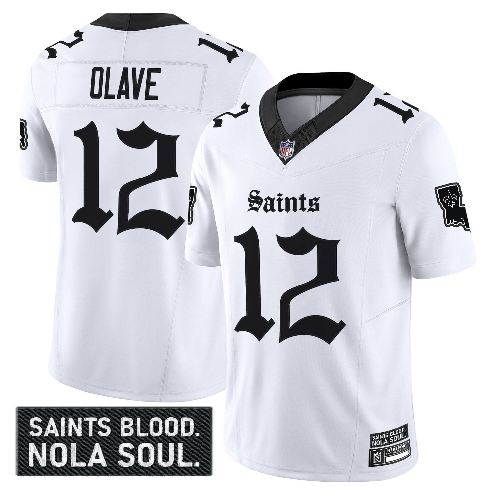 New Orleans Saints 'Gothic Vieux Carré Edition' Vapor Jersey - All Stitched