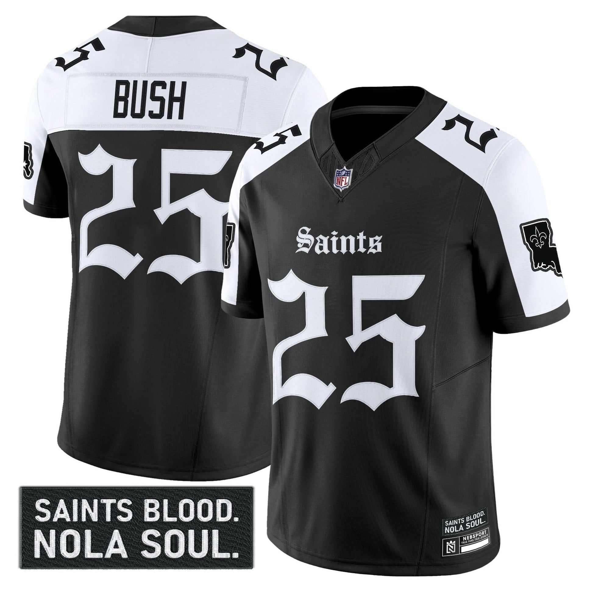 New Orleans Saints 'Gothic Vieux Carré Edition' Vapor Jersey - All Stitched