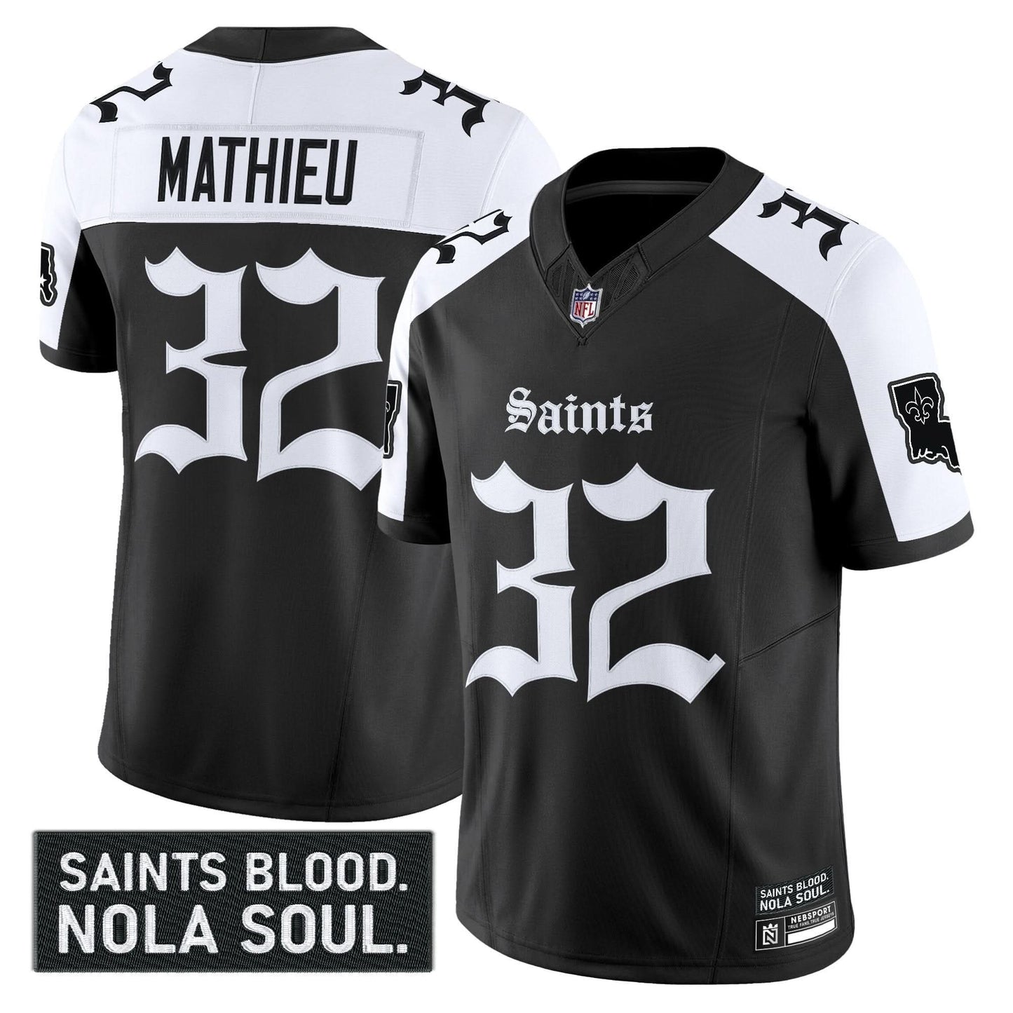 New Orleans Saints 'Gothic Vieux Carré Edition' Vapor Jersey - All Stitched