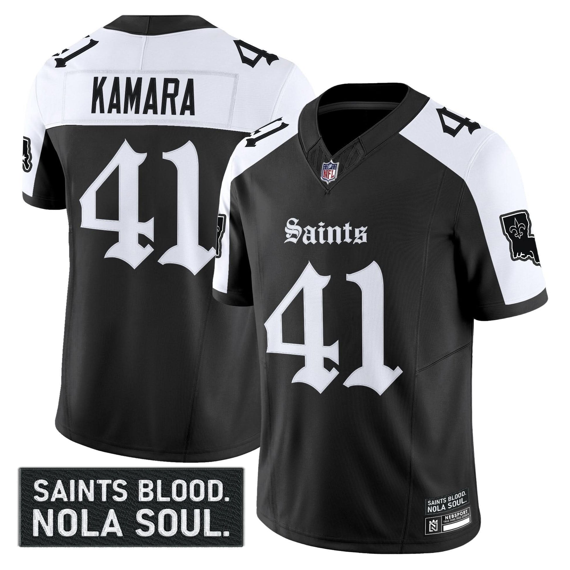 New Orleans Saints 'Gothic Vieux Carré Edition' Vapor Jersey - All Stitched
