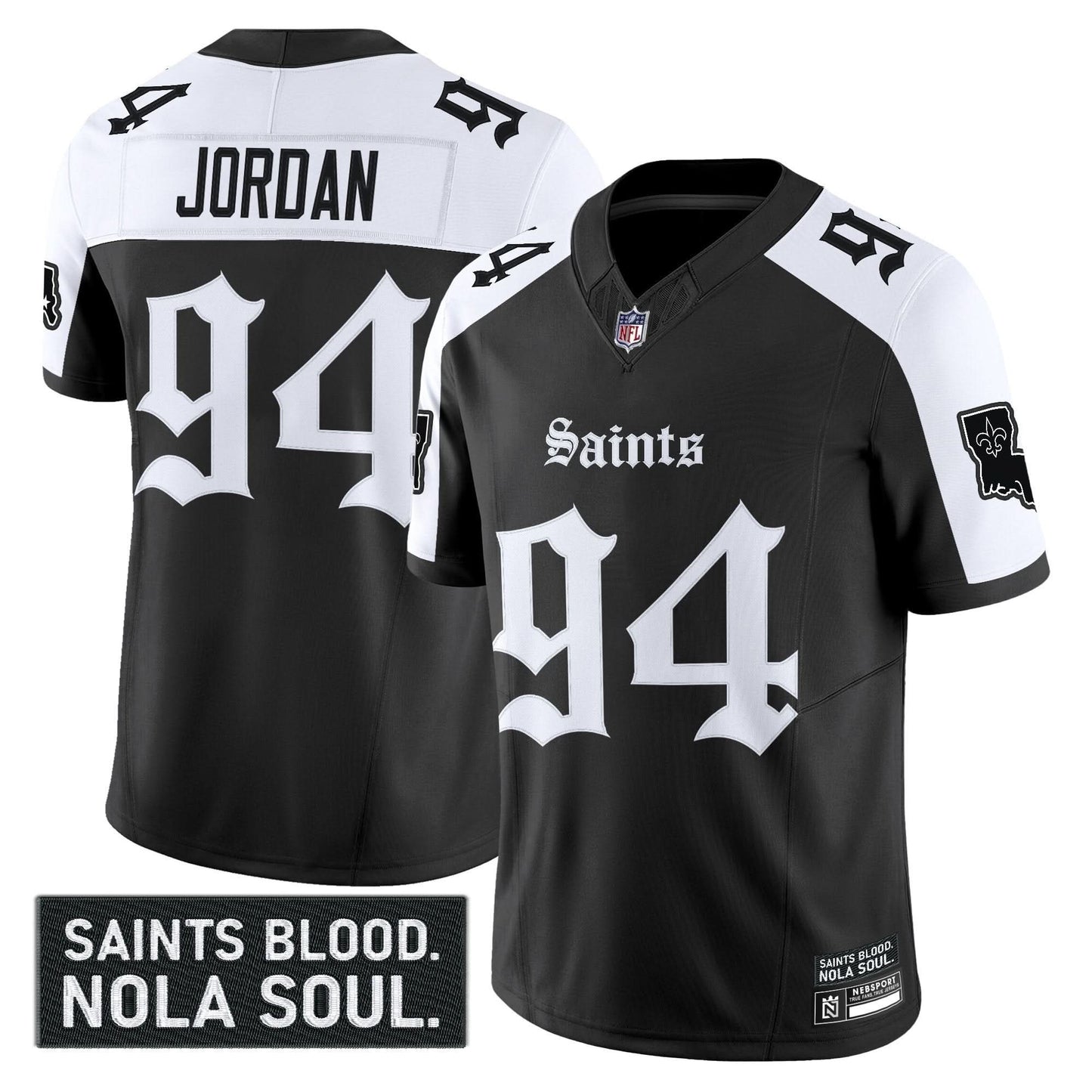 New Orleans Saints 'Gothic Vieux Carré Edition' Vapor Jersey - All Stitched