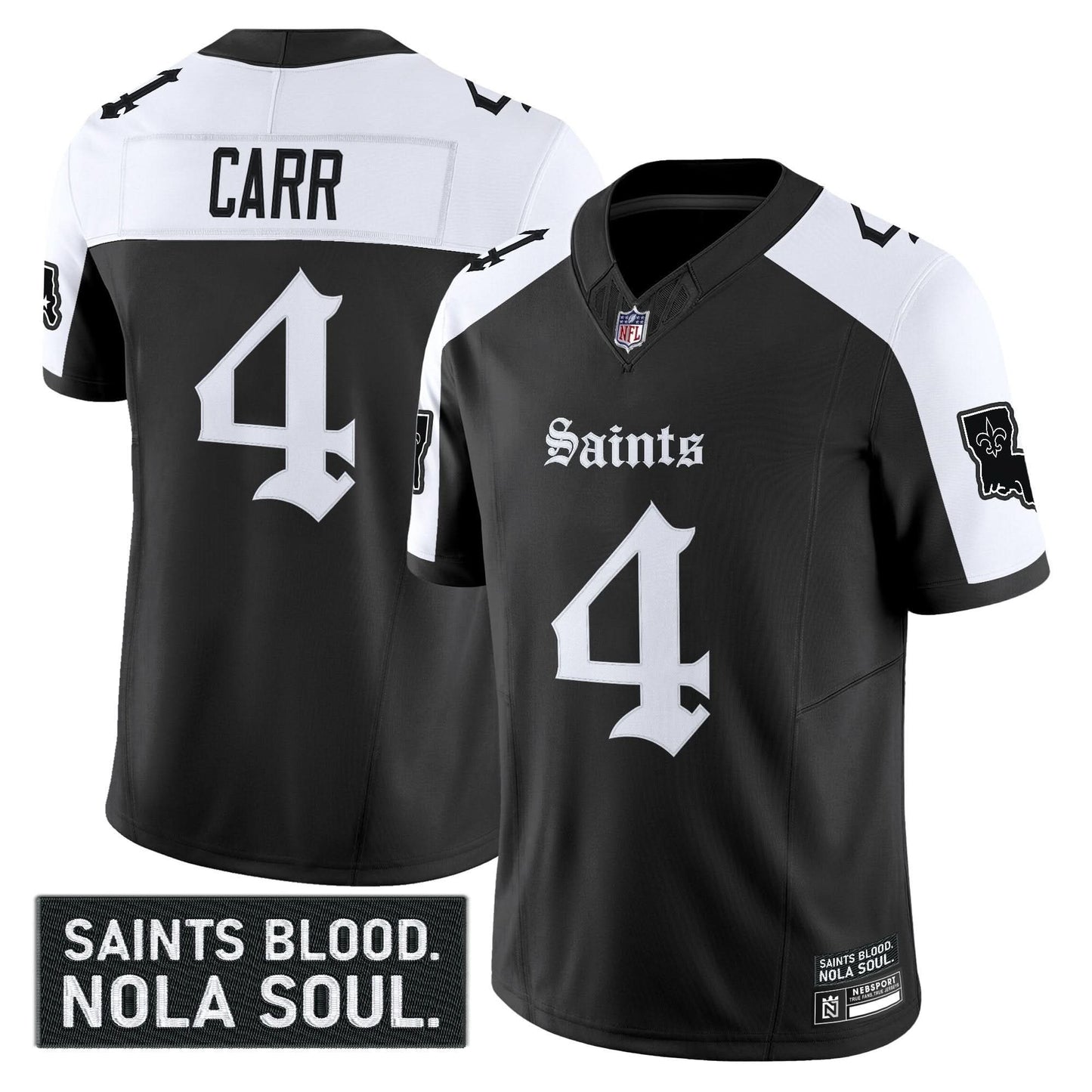 New Orleans Saints 'Gothic Vieux Carré Edition' Vapor Jersey - All Stitched