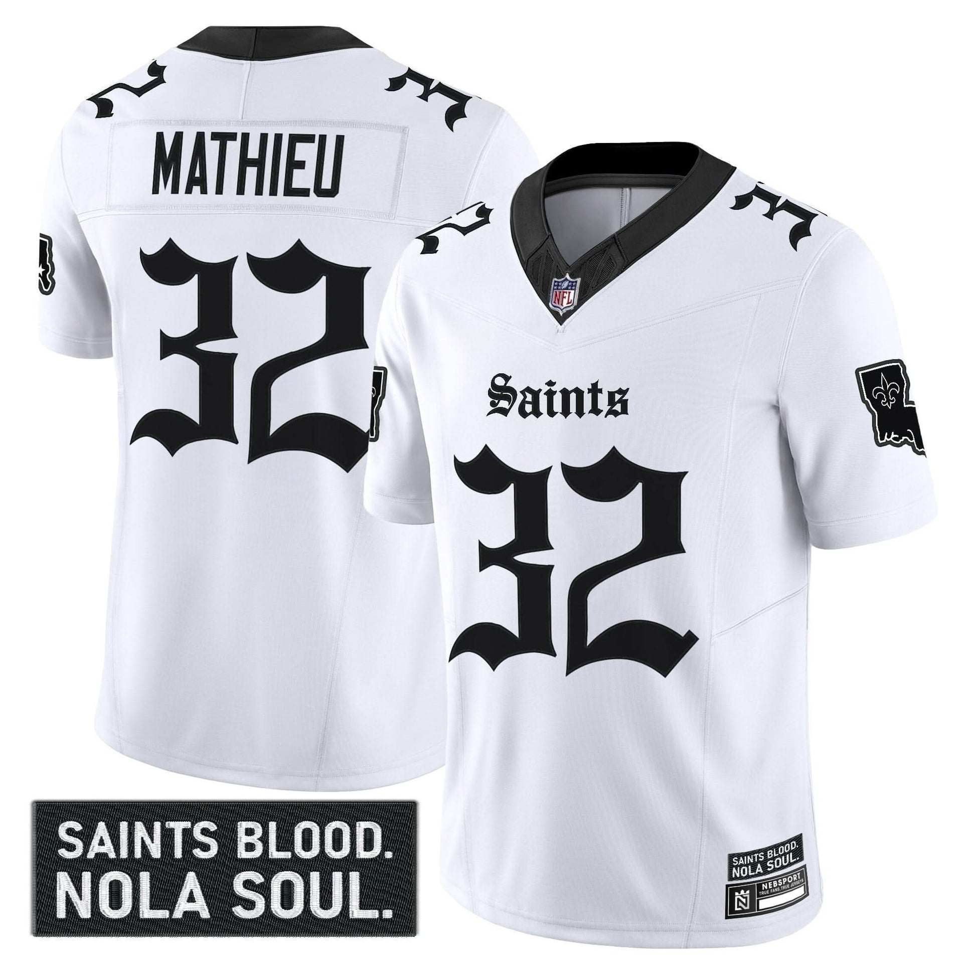 New Orleans Saints 'Gothic Vieux Carré Edition' Vapor Jersey - All Stitched