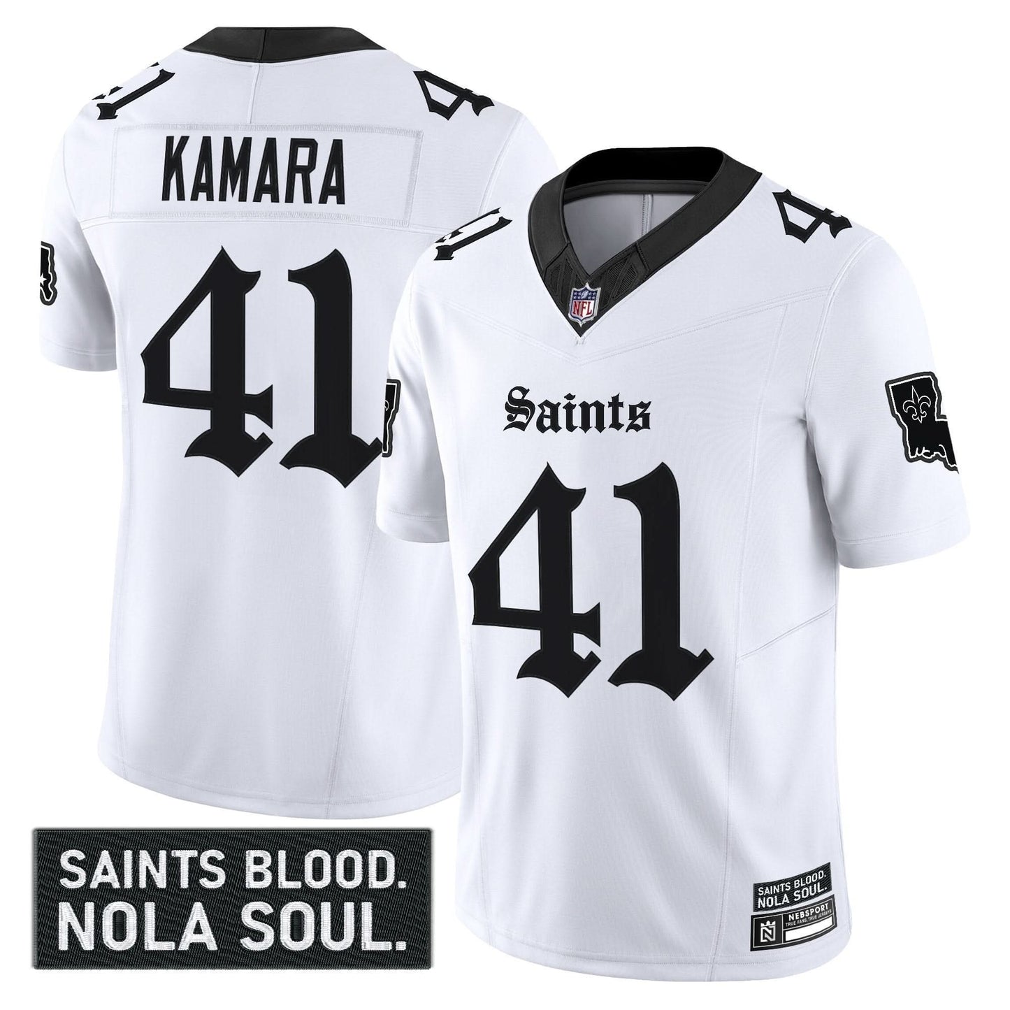 New Orleans Saints 'Gothic Vieux Carré Edition' Vapor Jersey - All Stitched