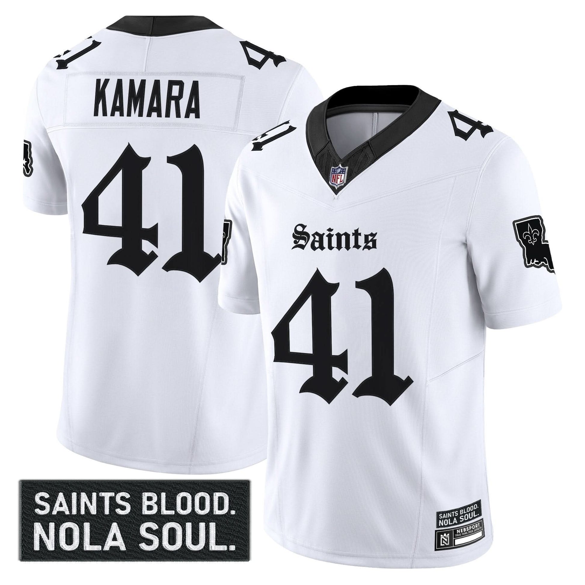 New Orleans Saints 'Gothic Vieux Carré Edition' Vapor Jersey - All Stitched