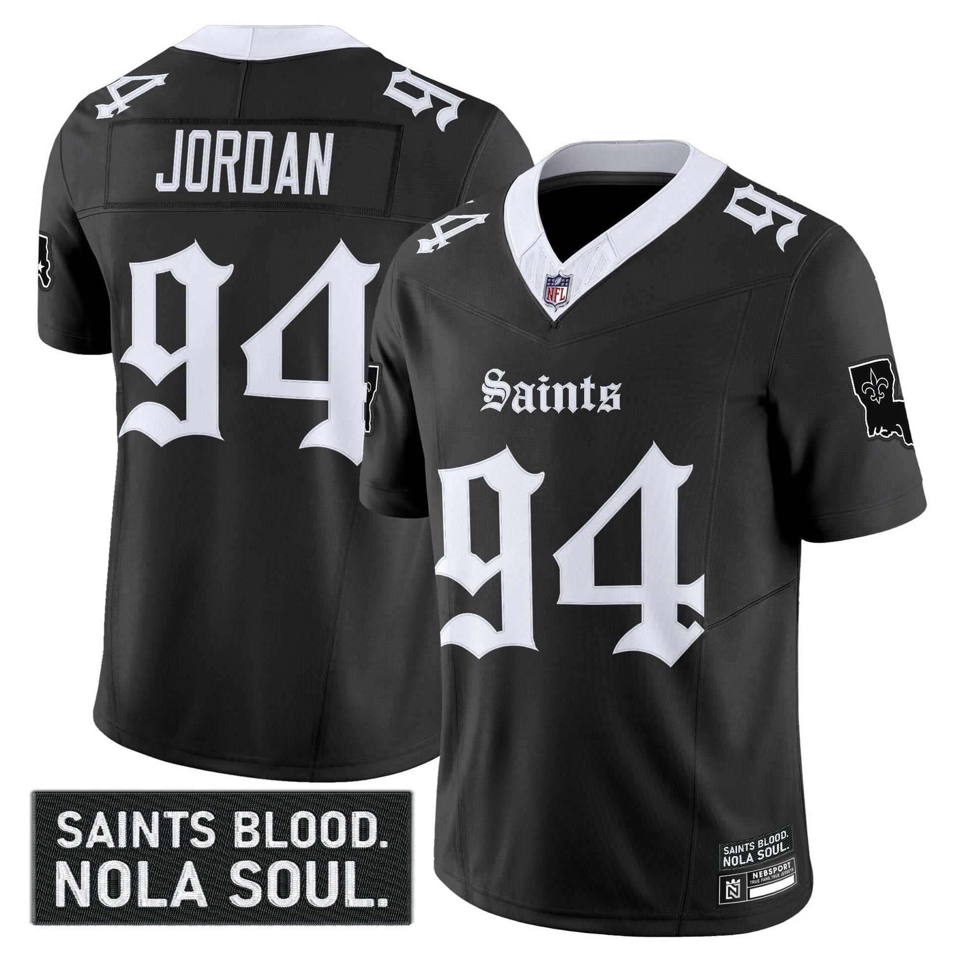 New Orleans Saints 'Gothic Vieux Carré Edition' Vapor Jersey - All Stitched