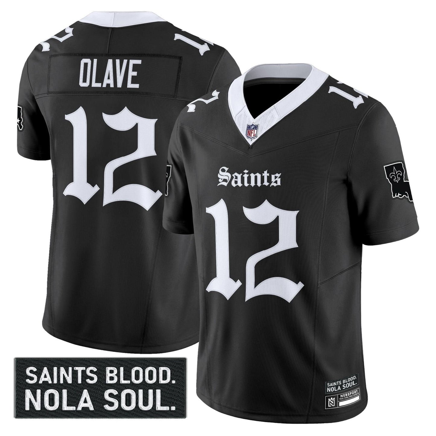New Orleans Saints 'Gothic Vieux Carré Edition' Vapor Jersey - All Stitched