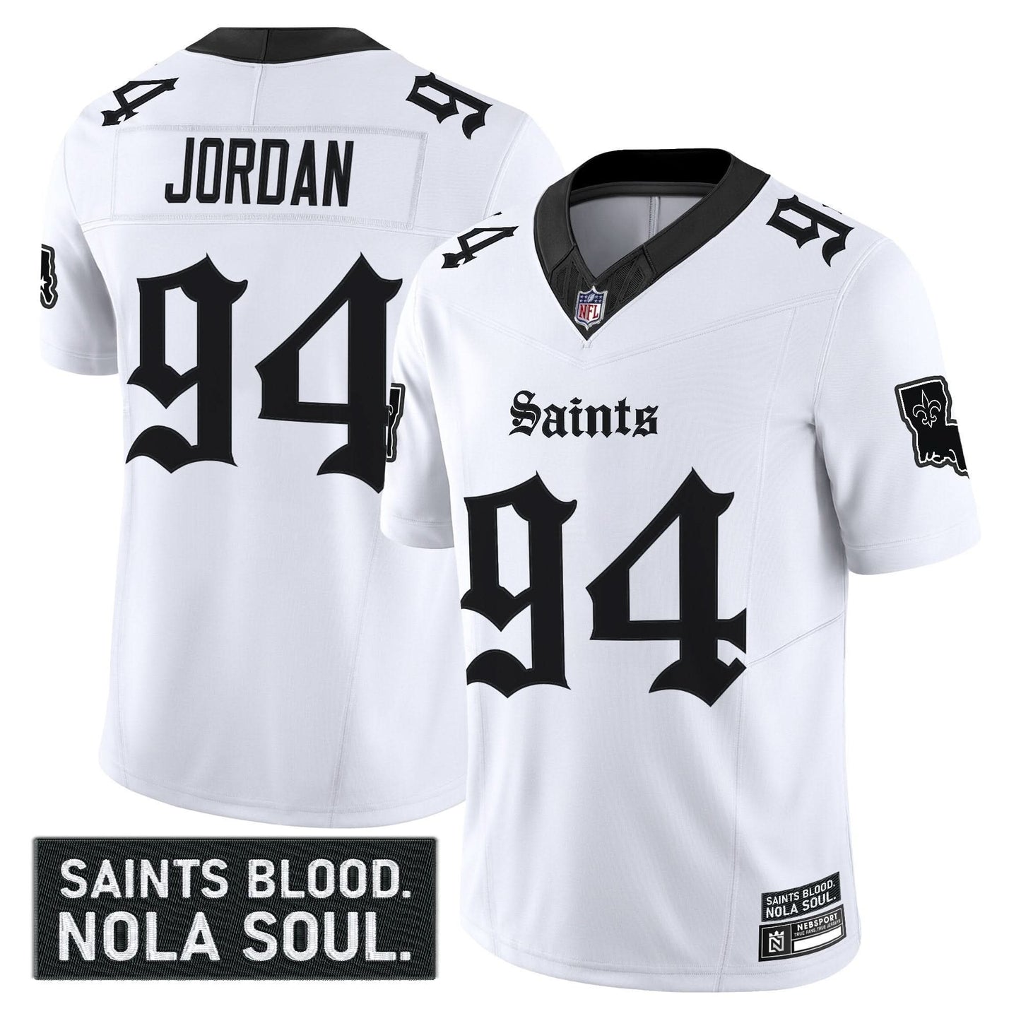 New Orleans Saints 'Gothic Vieux Carré Edition' Vapor Jersey - All Stitched