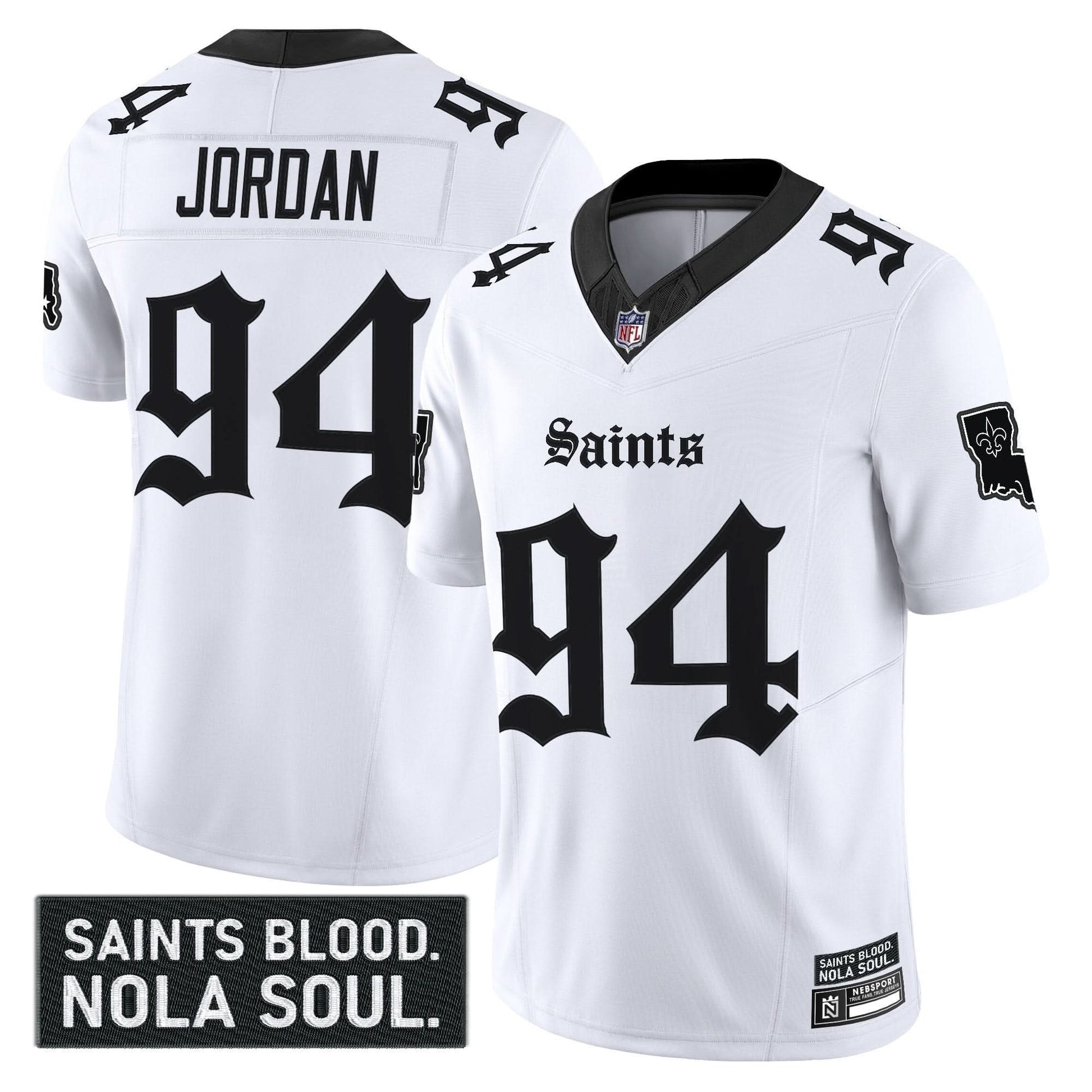 New Orleans Saints 'Gothic Vieux Carré Edition' Vapor Jersey - All Stitched