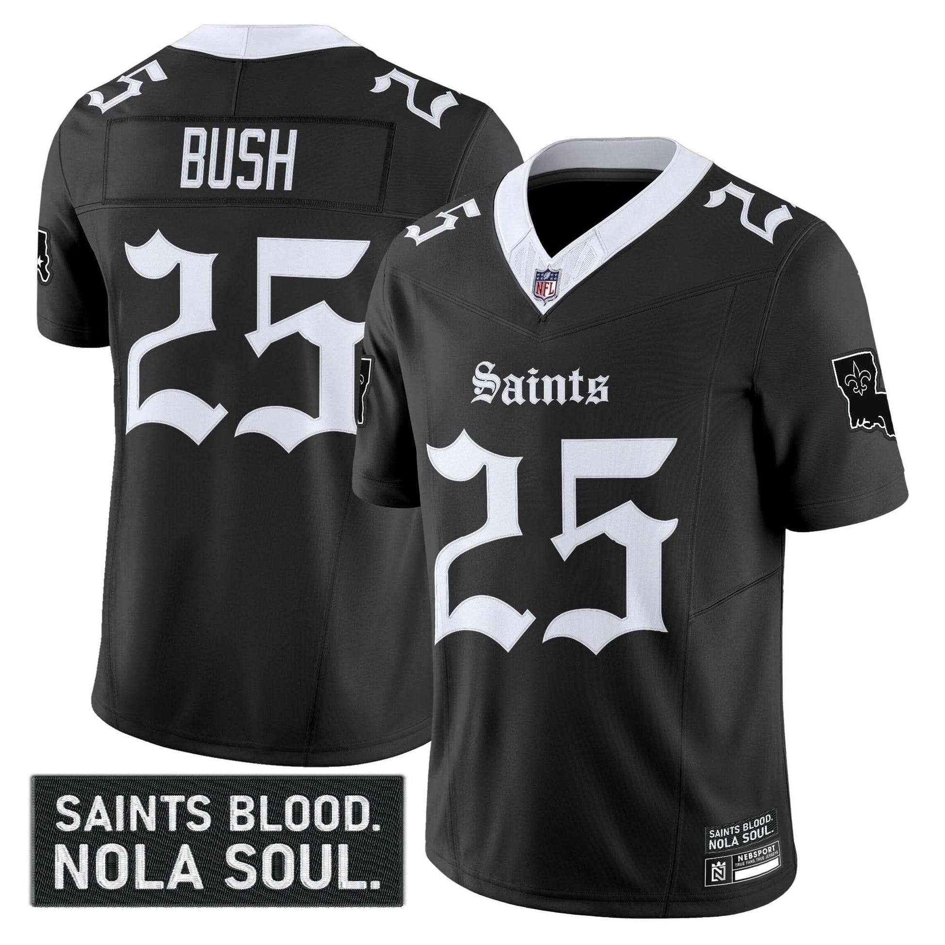 New Orleans Saints 'Gothic Vieux Carré Edition' Vapor Jersey - All Stitched