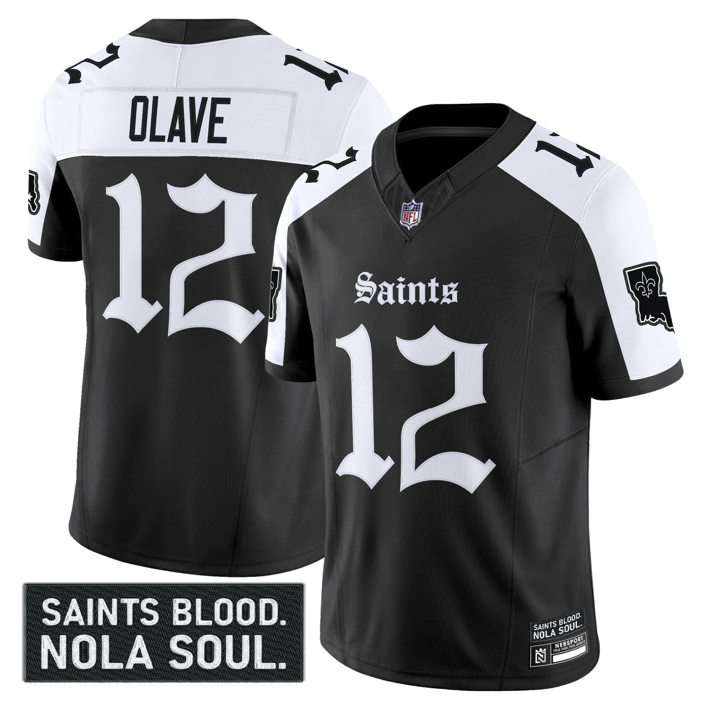 New Orleans Saints 'Gothic Vieux Carré Edition' Vapor Jersey - All Stitched
