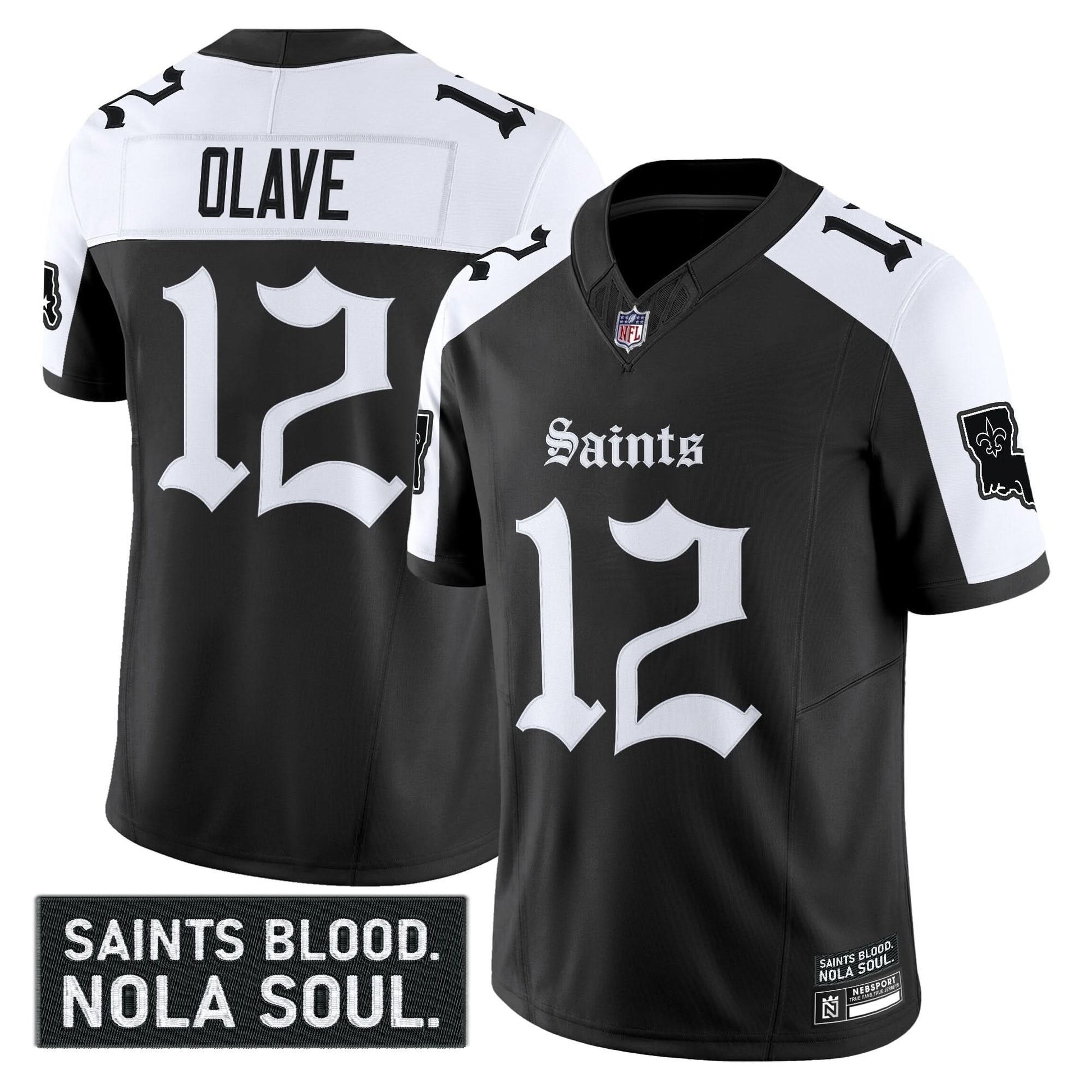 New Orleans Saints 'Gothic Vieux Carré Edition' Vapor Jersey - All Stitched