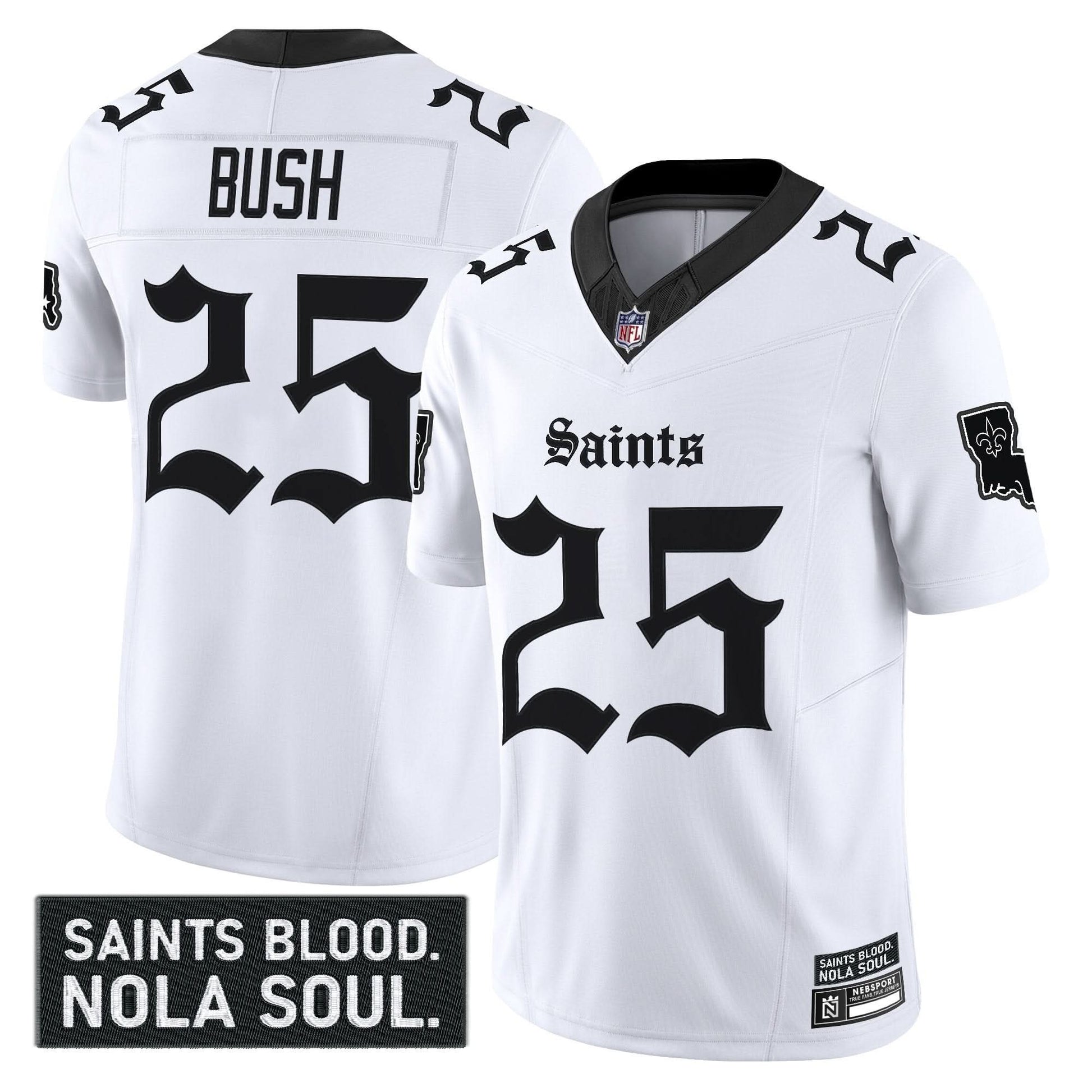 New Orleans Saints 'Gothic Vieux Carré Edition' Vapor Jersey - All Stitched