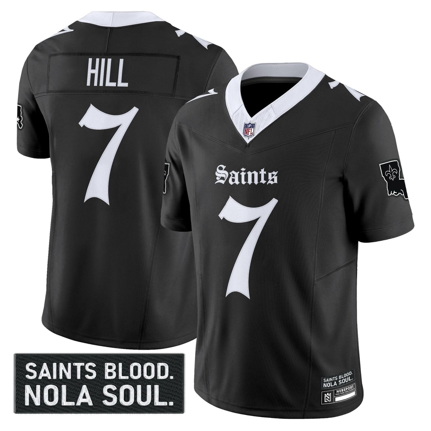 New Orleans Saints 'Gothic Vieux Carré Edition' Vapor Jersey - All Stitched