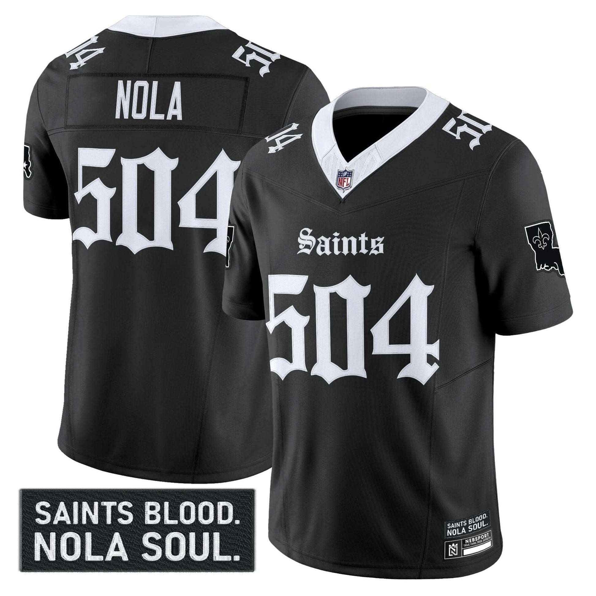 New Orleans Saints 'Gothic Vieux Carré Edition' Vapor Jersey - All Stitched
