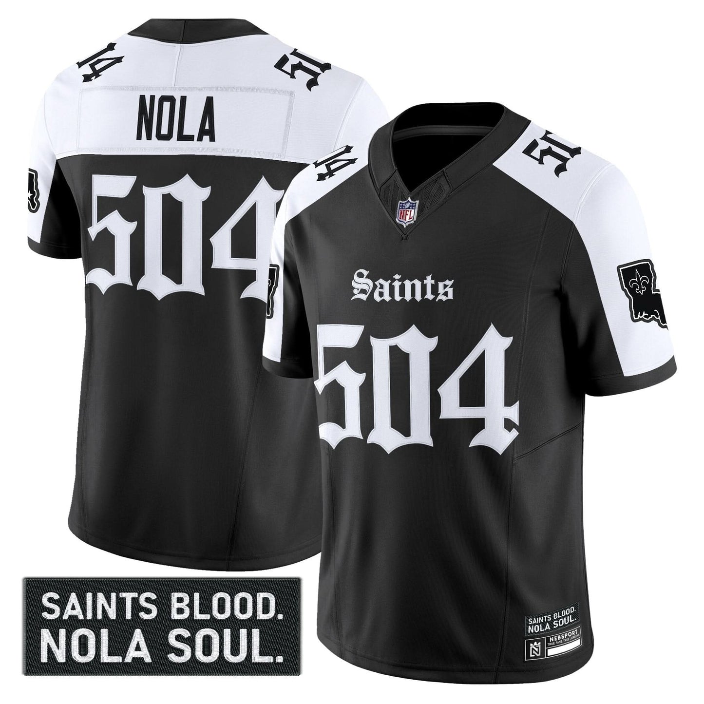 New Orleans Saints 'Gothic Vieux Carré Edition' Vapor Jersey - All Stitched