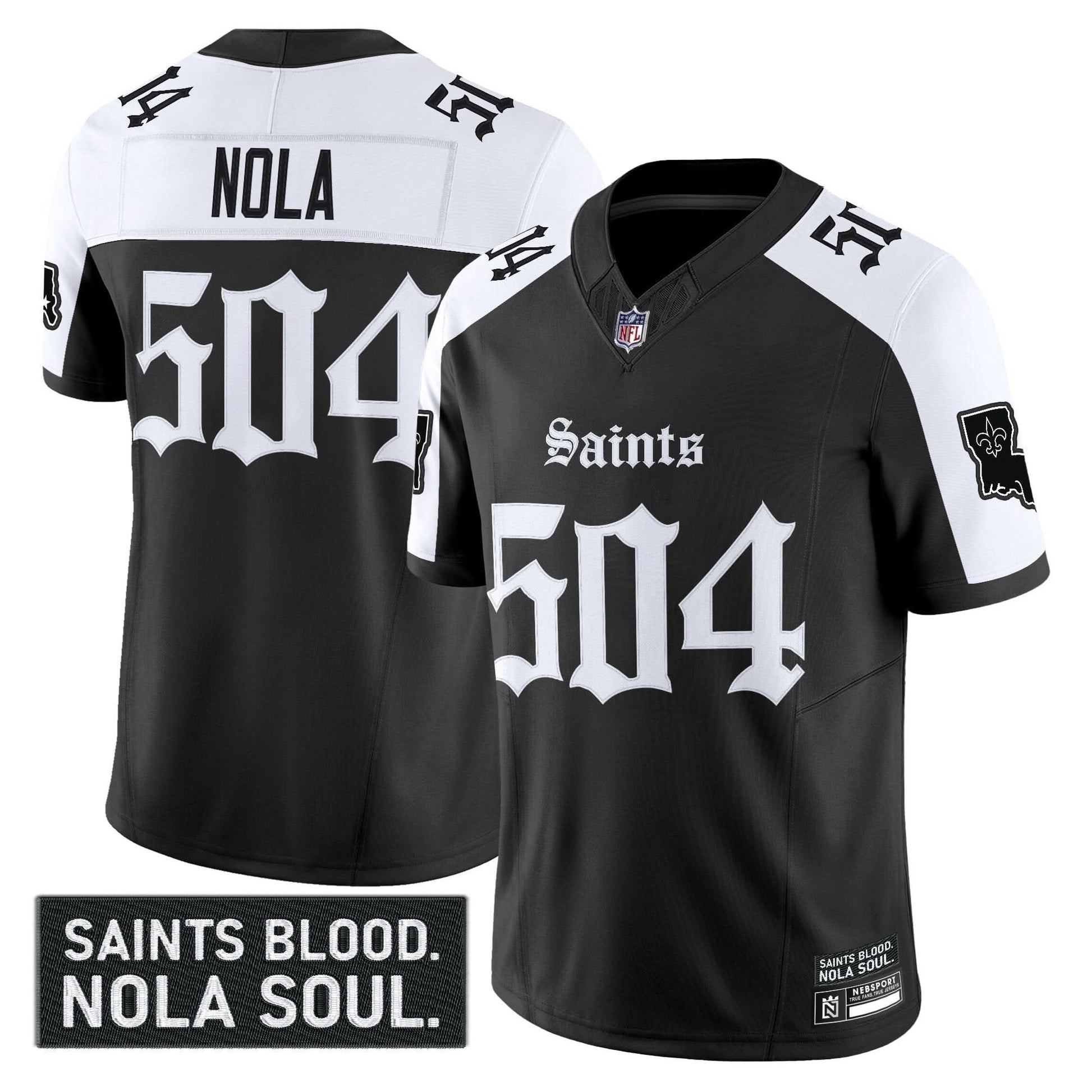 New Orleans Saints 'Gothic Vieux Carré Edition' Vapor Jersey - All Stitched