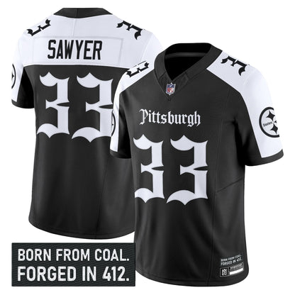 Pittsburgh Steelers 'Gothic Steel City Edition' Vapor Limited Jersey - All Stitched