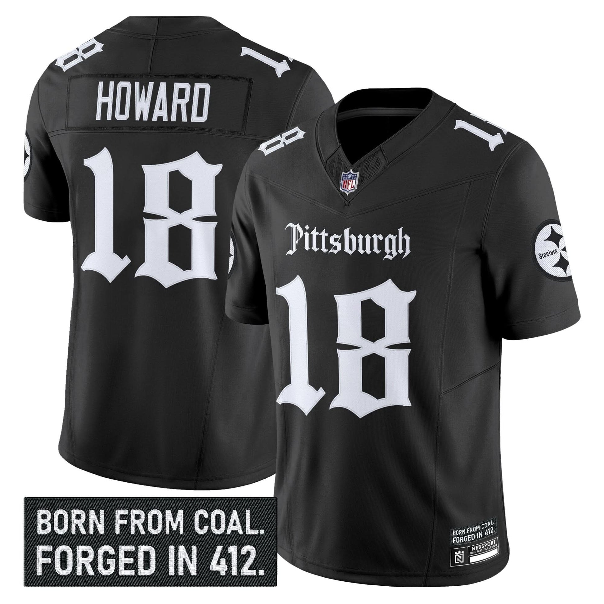 Pittsburgh Steelers 'Gothic Steel City Edition' Vapor Limited Jersey - All Stitched
