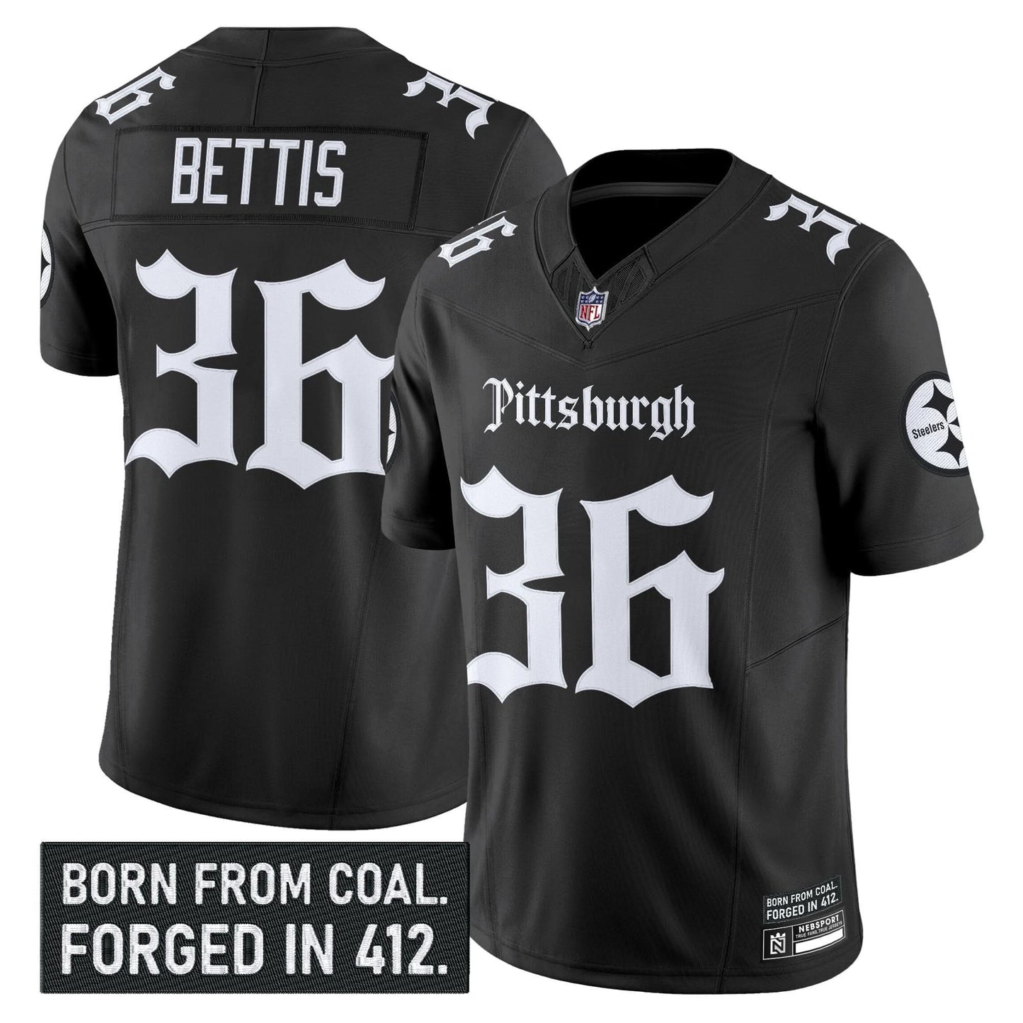 Pittsburgh Steelers 'Gothic Steel City Edition' Vapor Limited Jersey - All Stitched