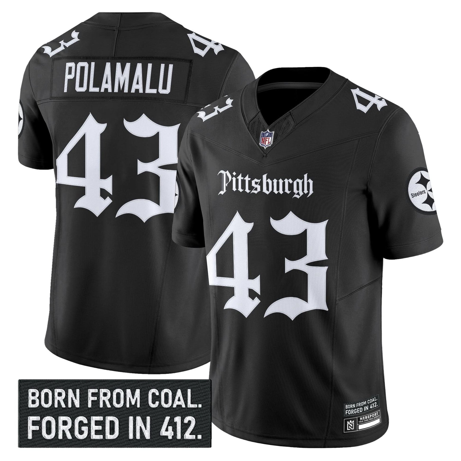 Pittsburgh Steelers 'Gothic Steel City Edition' Vapor Limited Jersey - All Stitched